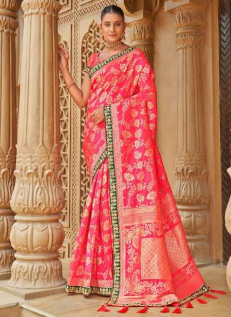 Pink Colour Maya Monjolika New Latest Designer Festive Wear Silk Saree Collection 5001